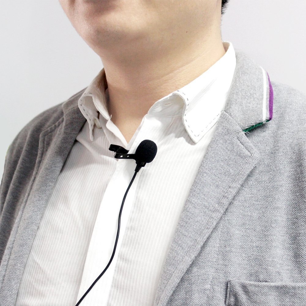 MAONO Lavalier Microphone Smart Clip-on Omnidirectional Condenser Lapel Mic Handsfree Interview Vocal Video Mic