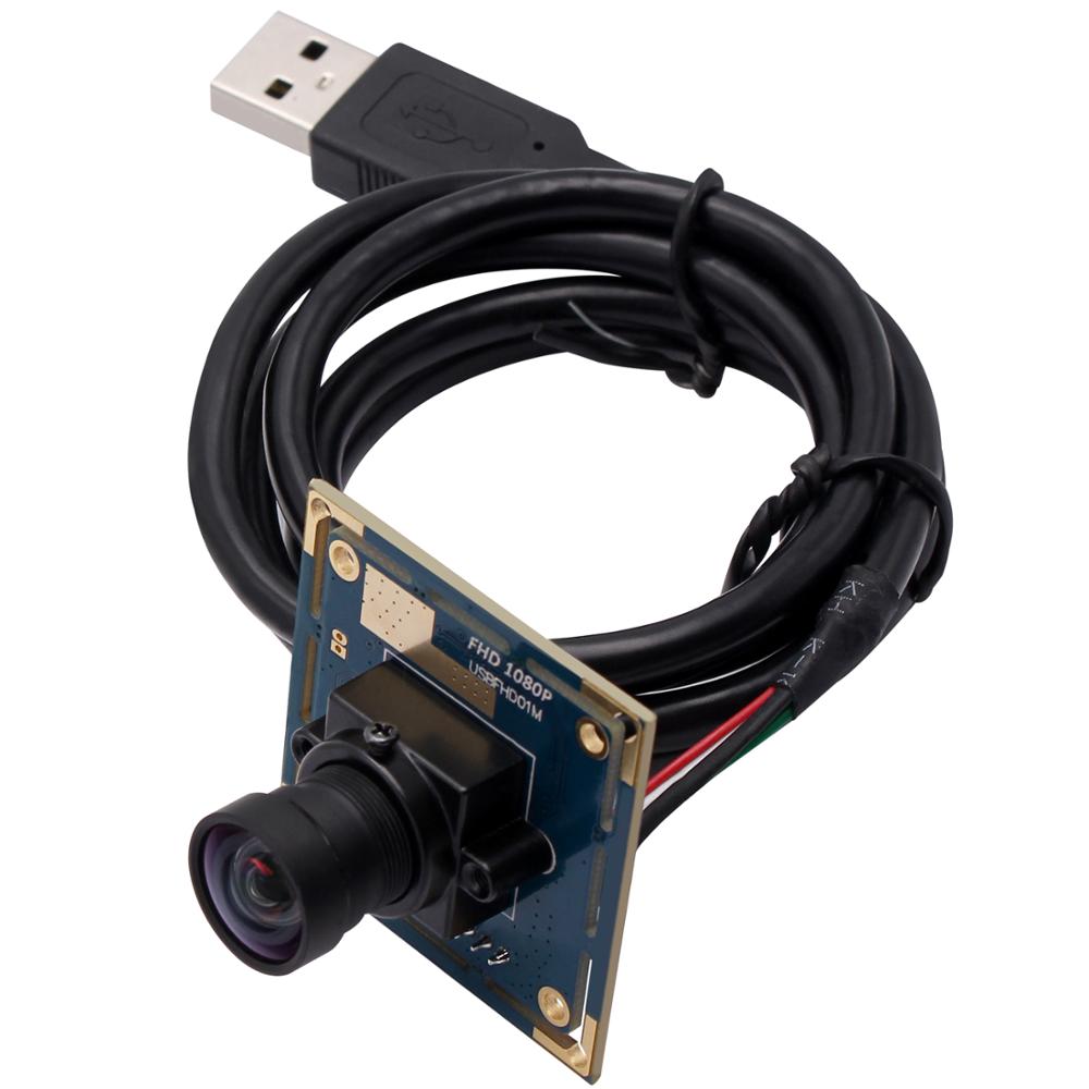 2MP 1080P USB Della Macchina Fotografica HD Pieno 1080P Nessuna distorsione Lente CMOS OV2710 Micro Mini USB Web Camera Modulo per la Macchina Industriale di Visione