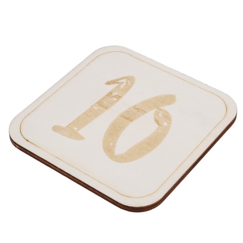 Baby Monthly Milestone Discs，Wooden Baby Markers，Engraved wooden monthly milestone plaques: 10