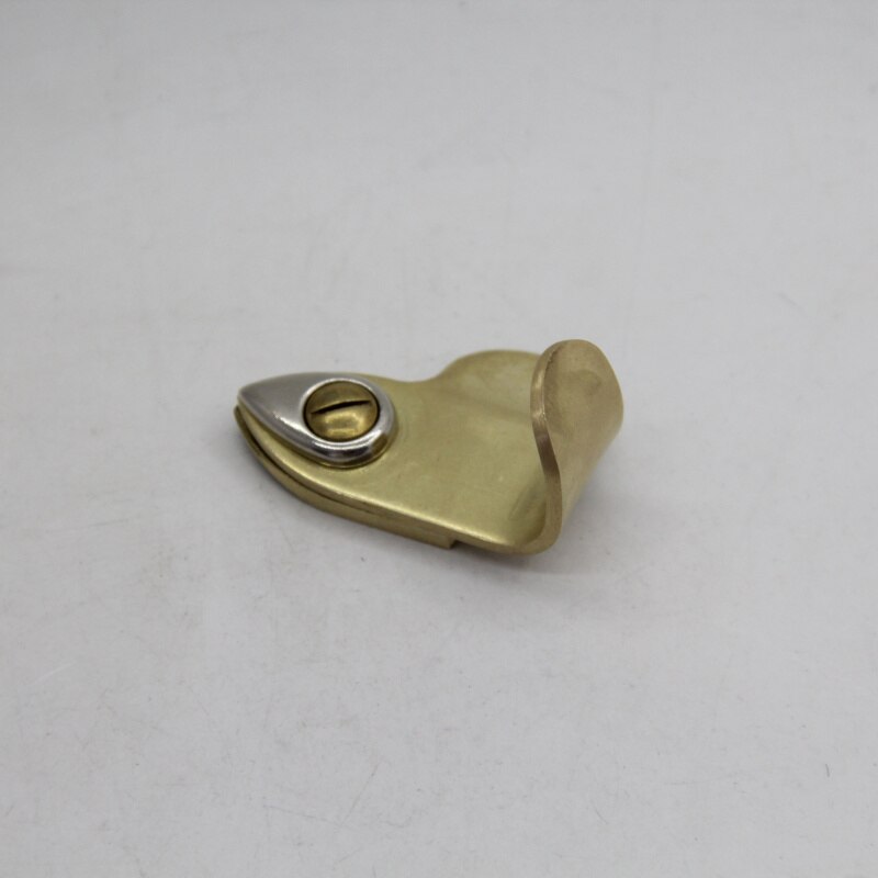 Saxofoon Sax Duimsteun Haak Alto Sax Reparatie Onderdelen Messing Ongeverfd + Vinger Greep Pad Saxofoon Sax Duimsteun haak 1 Pcs