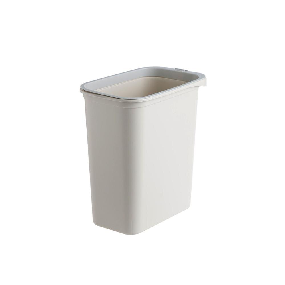 Papelera de basura para baño y cocina, cubo de basura con costura estrecha para la cabecera, ahorro de espacio, cesta de reciclaje de plástico: Apricot S