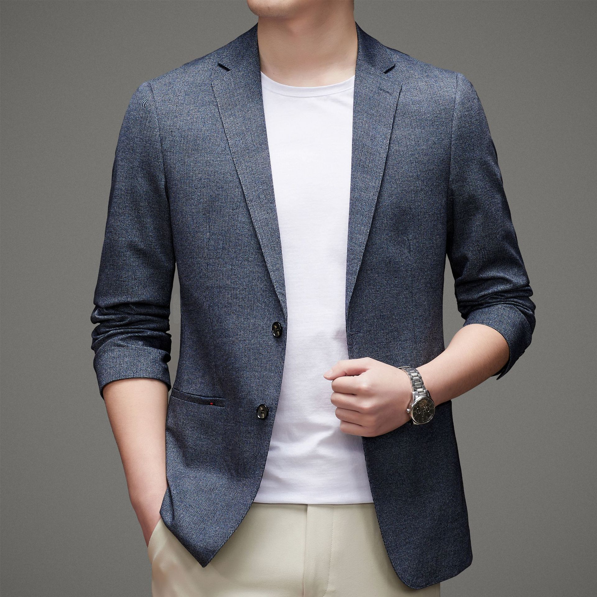 2022 Men's Suit Jacket Business Casual Comfortable Suit Top Dad Wear african wedding outfits for men: 195 XXXXL