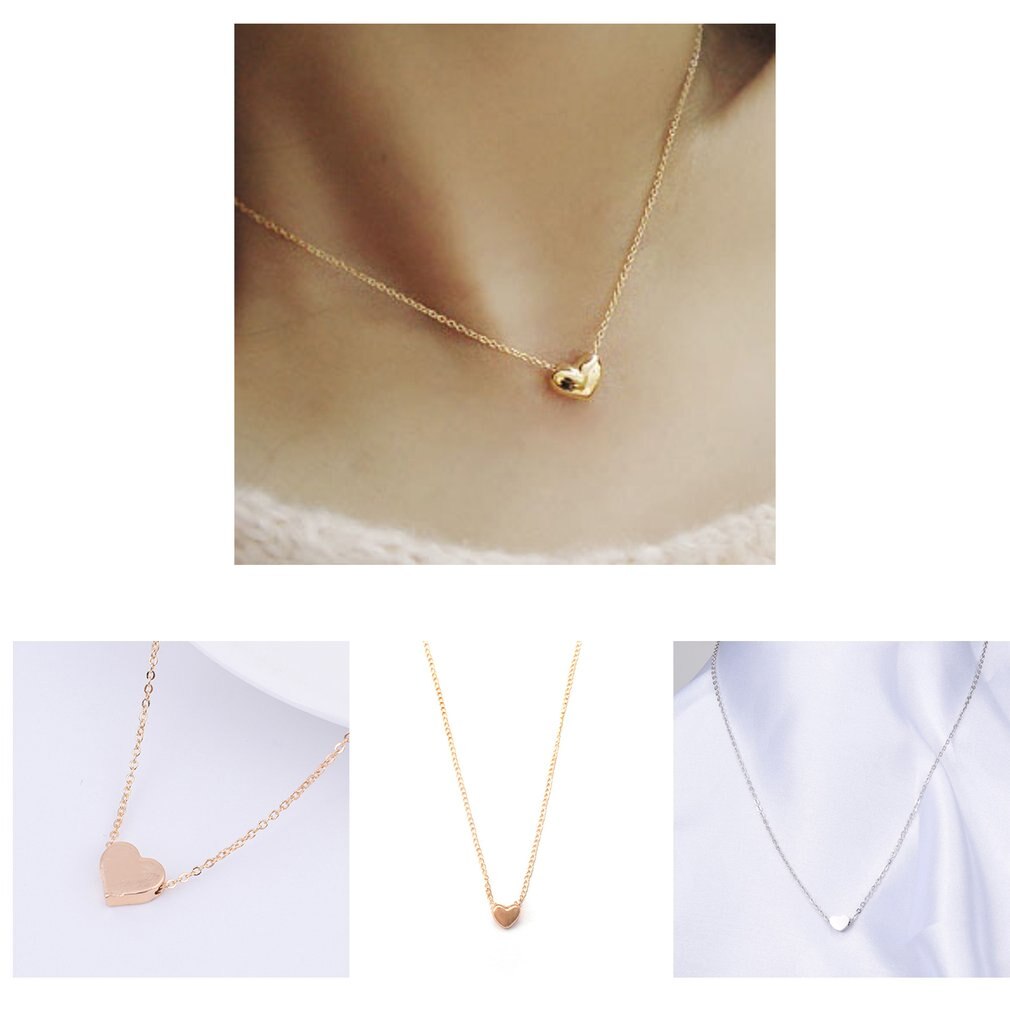 Gouden Ketting Choker Ketting Hart Vorm Hangende Ketting Lange Ketting Delicate Mode Choker Ketting Sieraden Voor Vrouwen