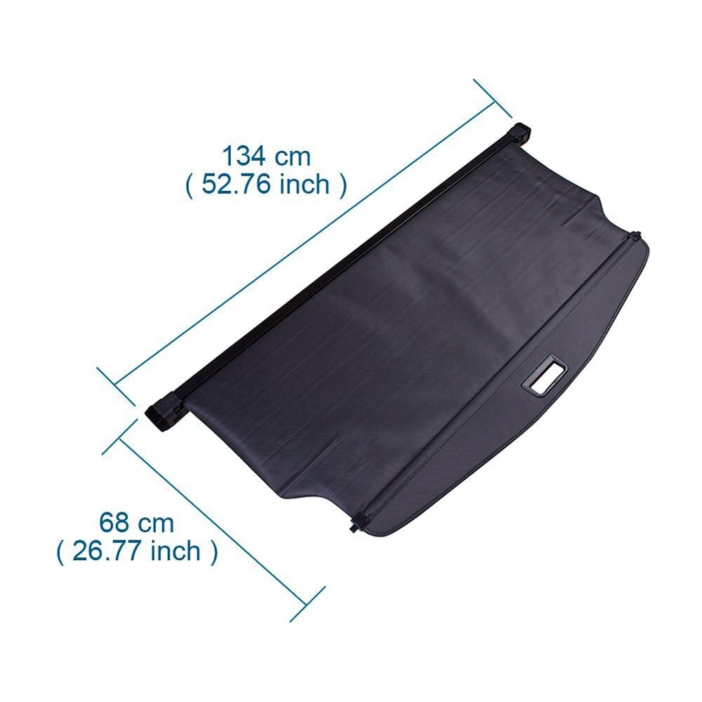 Car Rear Cargo Cover Privacy Trunk Screen Security Shield Curtain Black Retractable Cargo Cover Car Interior Accessories