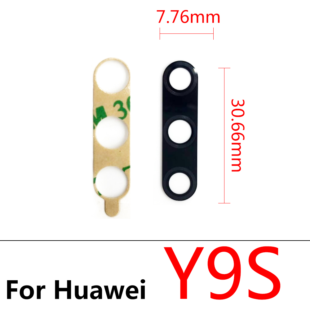 10pcs/Lot, Rear Back Camera Glass Lens Cover For Huawei Y5P Y9S Y8S Y8P Y6P Y7P Y5A Y6s With Ahesive Sticker