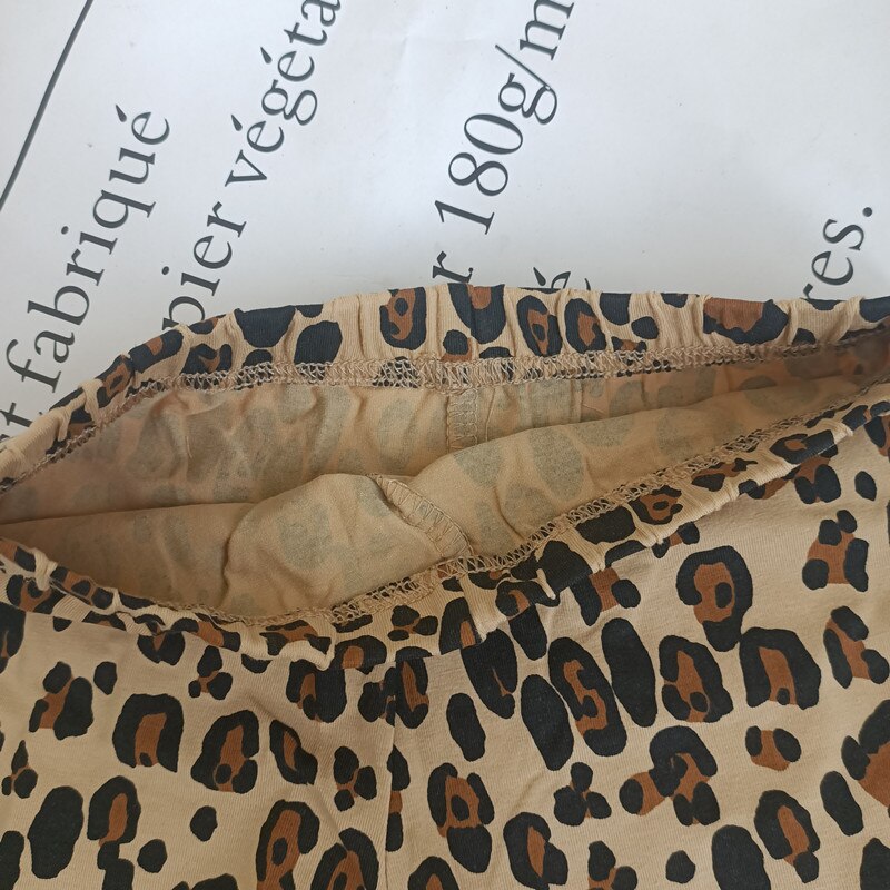 Leggings a maniche lunghe leopardati Lashojas per bambini ragazzi ragazze estate autunno