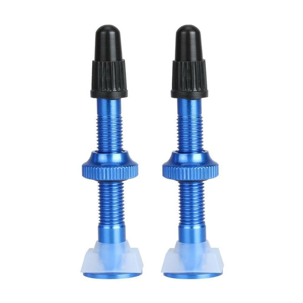 Fiets 1 Paar 40 Mm Presta Ventiel Voor Road Mtb Fiets Tubeless Banden Messing Kern Legering Stem Tubeless Kit Compatibel: Blue Valves PAIR