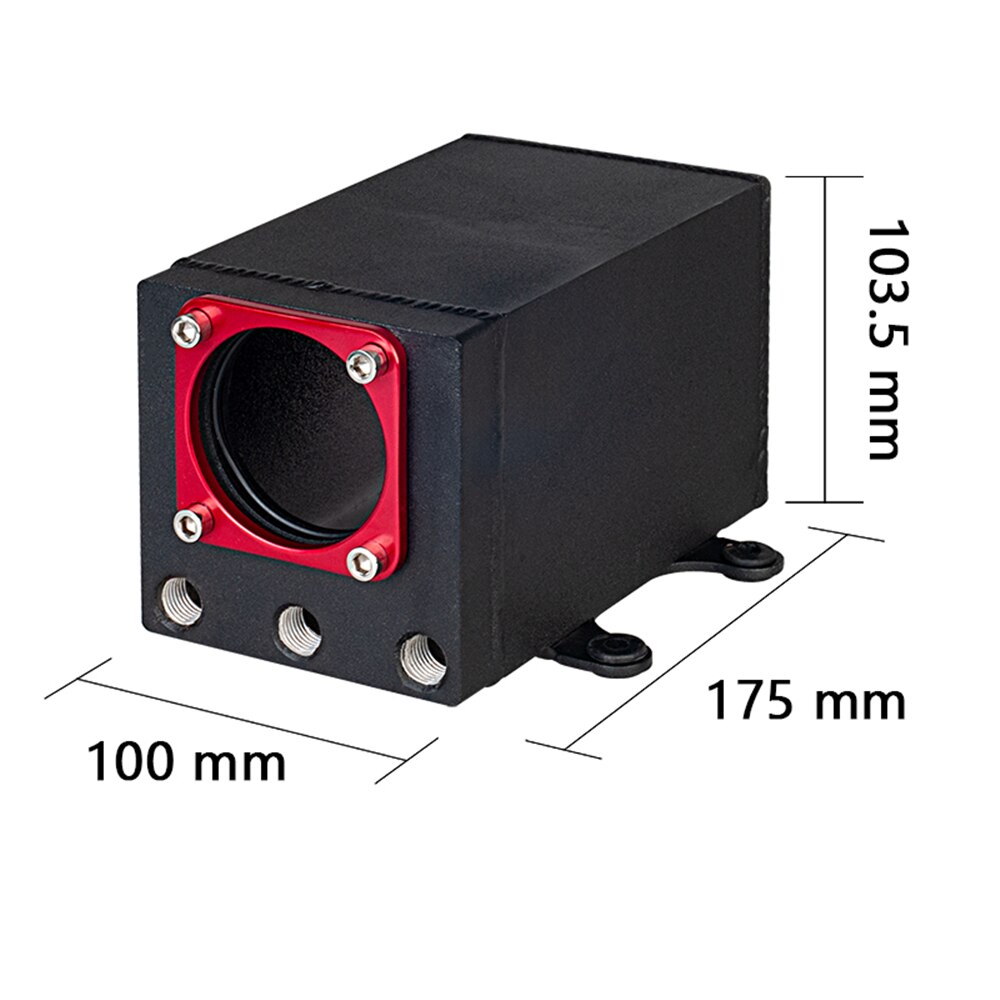 Universal 60mm External 044 fuel pump tank racing Black Billet Aluminium Oil catch Can Single Fuel Surge Tank