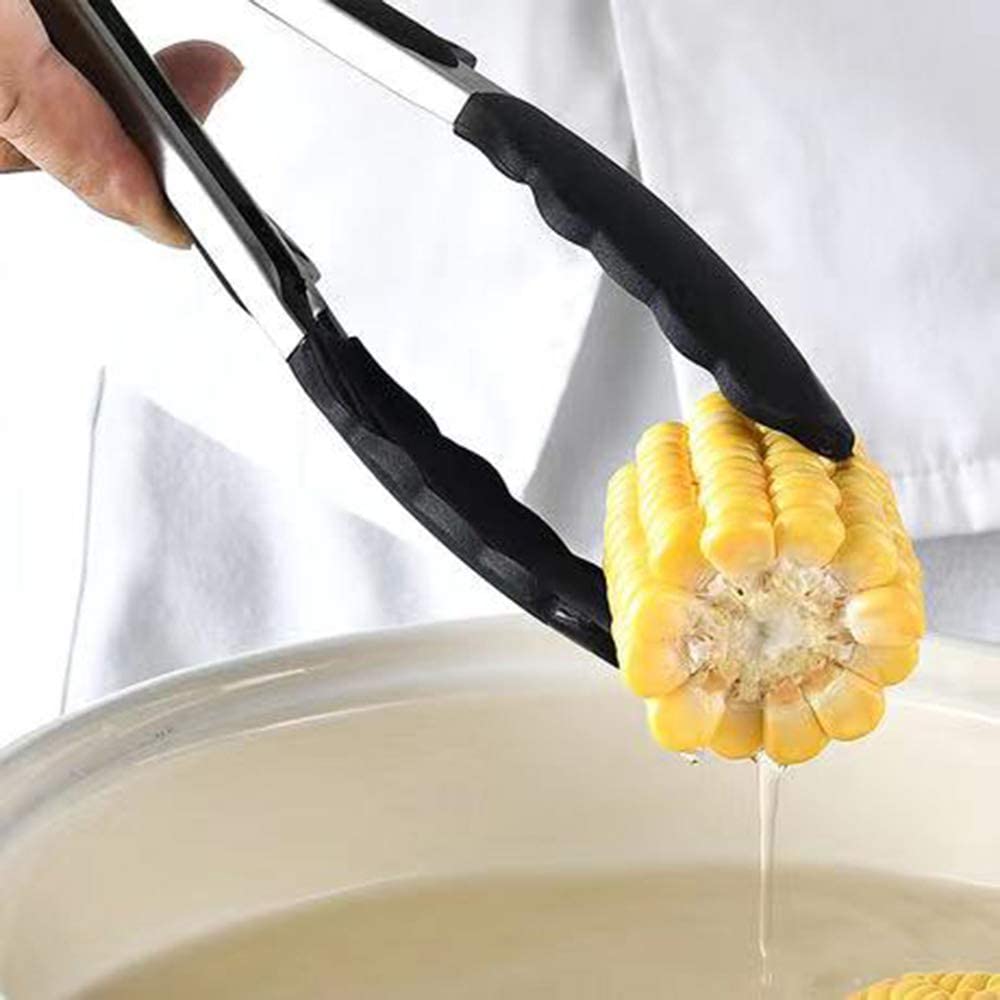 WALFOS-Pinzas de comida sin BPA con punta de silicona, soporte Premium resistente de 12 pulgadas y 9 pulgadas, pinzas de cocina de bloqueo de acero inoxidable