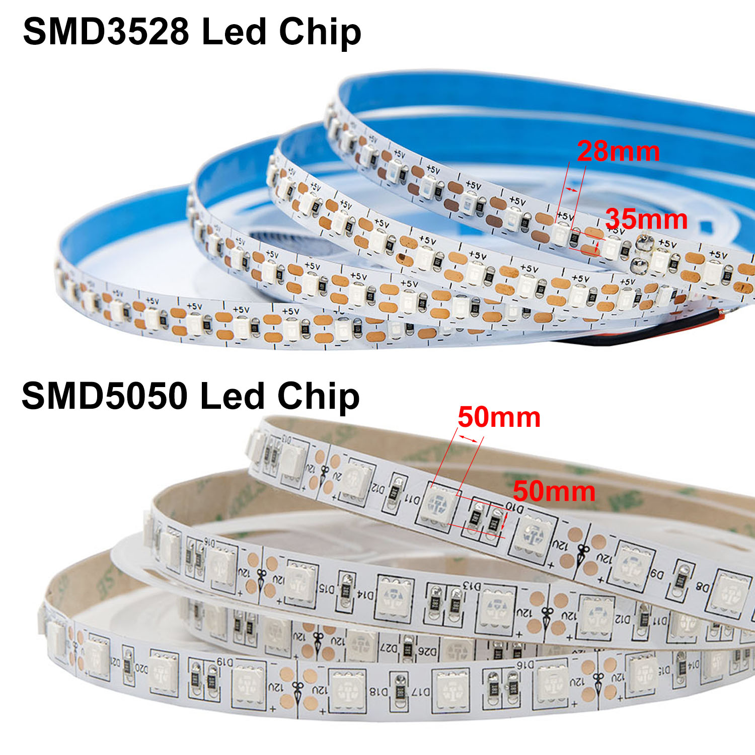 Tira de luces Led UV para , cinta de luz negra de 5V, 395-405nm, 12/24V, 5050, 2835, SMD, 60led/m, 120Led/m, para DJ y fluorescencia