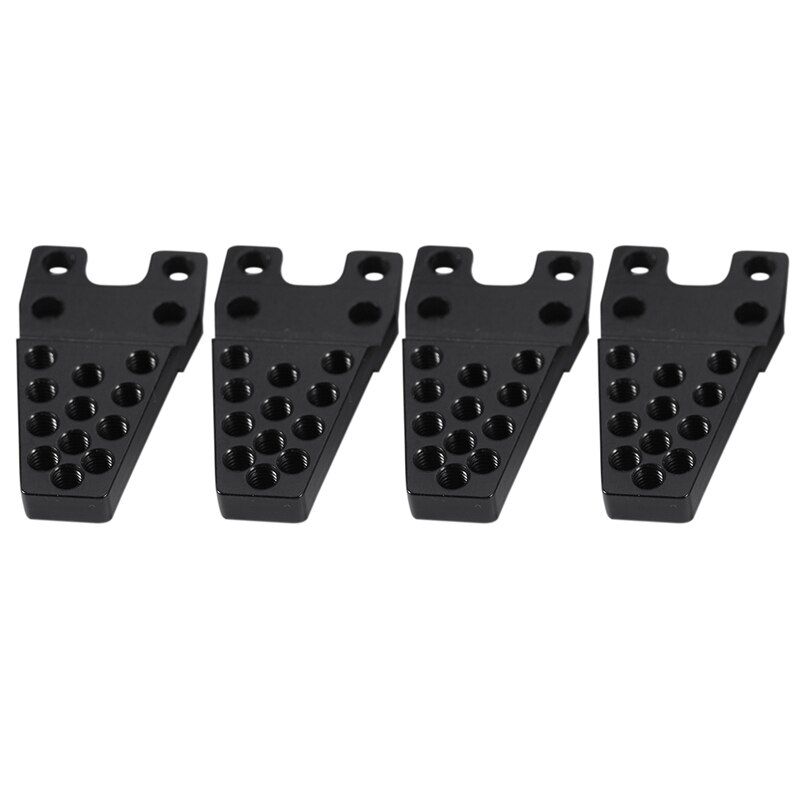 4PCS for SCX10 Aluminum Shock Mount Lift Surge Seat Adjustment Seat-HR Axial SCX10 Lower Shock Mount Lift Kit,Black