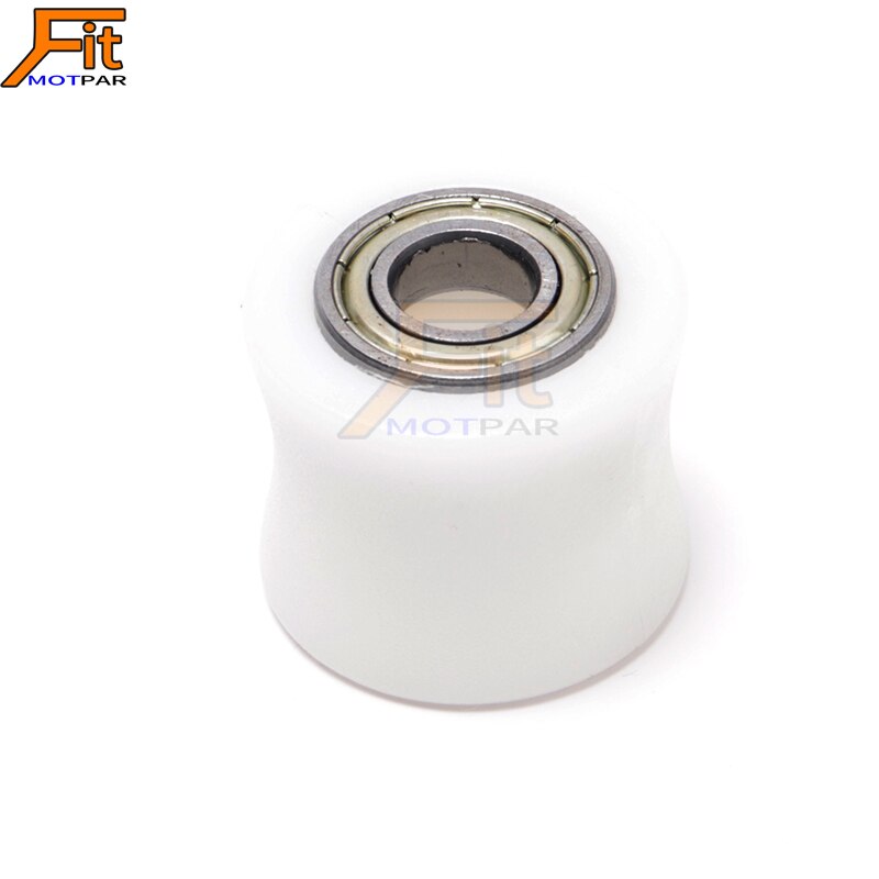 8/10mm concave aandrijfkettingspanner poelie rolgeleider wielgeleider voor dirt street bike motorfiets motorcross: 8mm witte
