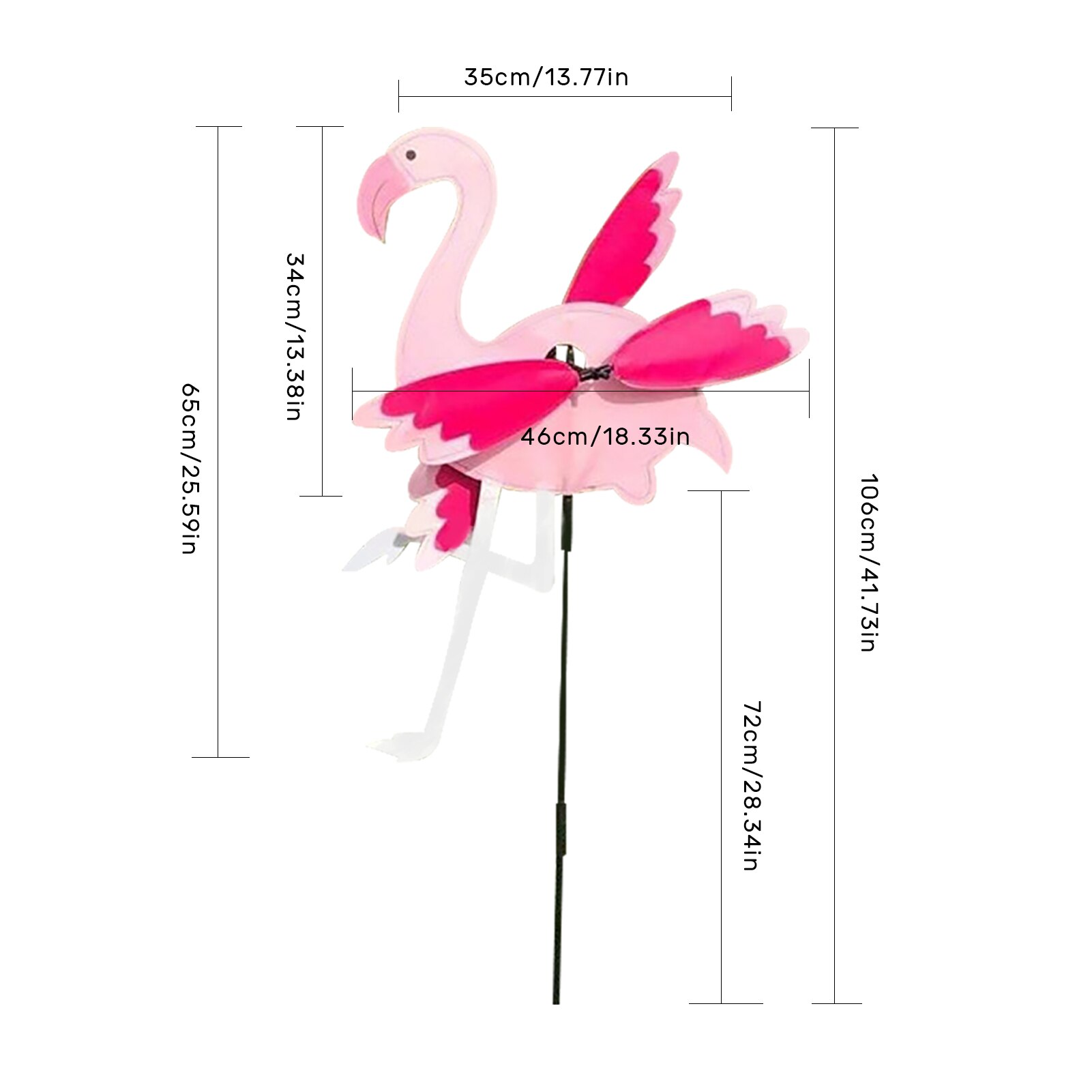 Moulin à vent flamant rose en fer forgé, , américain, mignon, oiseau, Animal, , jardin, décoration de maison: C