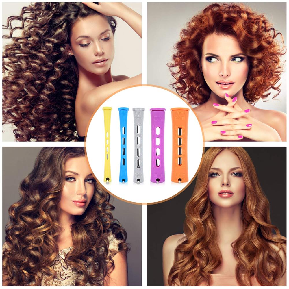 50 pçs 5 tamanhos rolos de cabelo perm hastes conjunto rolos onda fria hastes para mulheres longo cabelo curto diy ferramentas estilo cabeleireiro