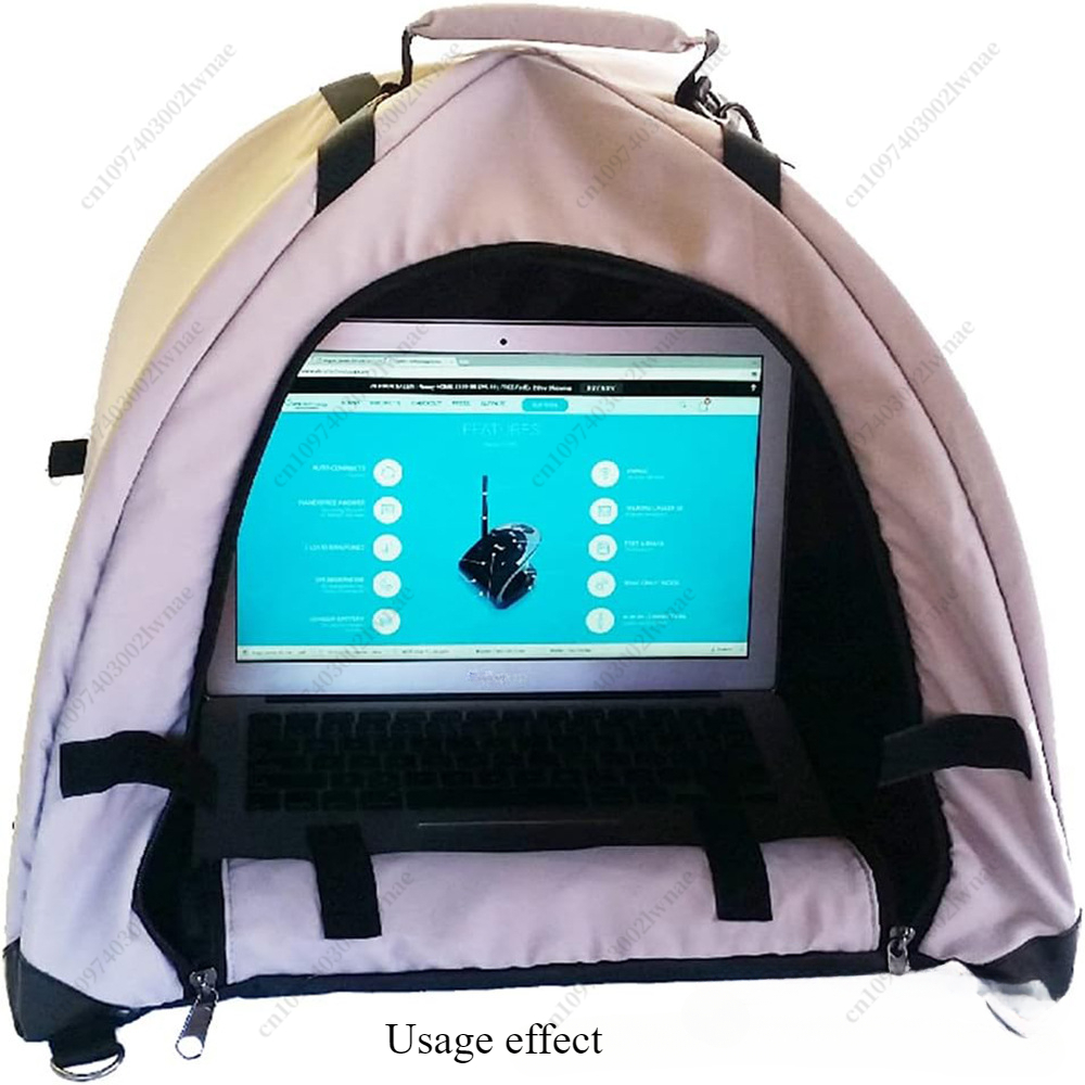 Laptop-Sonnenschutz, Zelt, Laptop-Sonnenschutz, Sichtschutz, multifunktional, wasserdicht, leicht zu tragende Laptoptasche