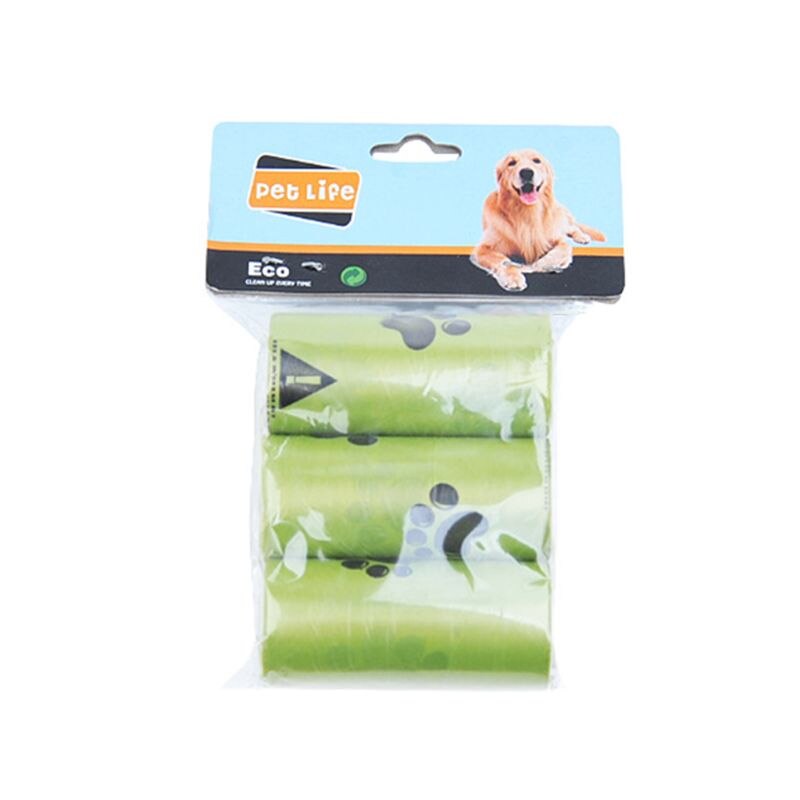 Eco-Friendly Biodegradable Dog Waste Poop Bags Home Kitchen Trash Bag: 3 Rolls