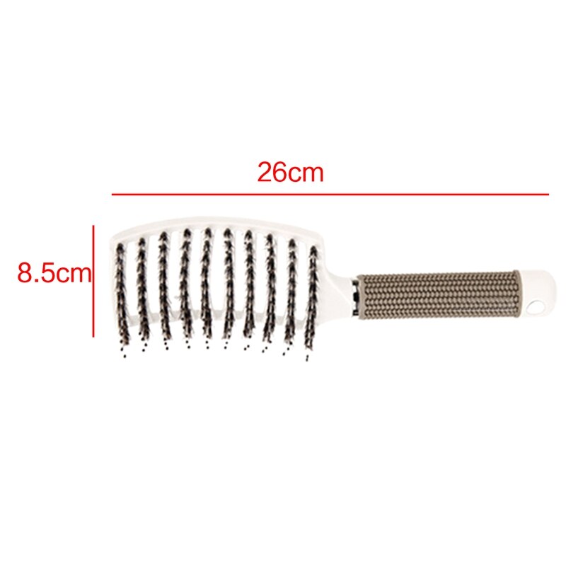 Varkenshaar Borstel-Gebogen En Geventileerde Detangling Hair Brush Voor Vrouwen Lange, Dikke, dunne Krullend Haar Vent Borstel Kit
