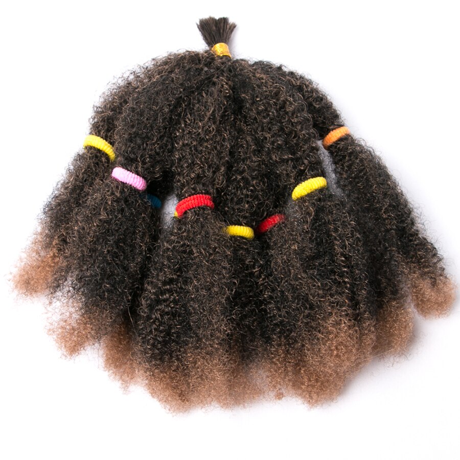 VERVES Culry Synthetic Crochet Braids Hair Extensions 12 inch Ombre Braiding Hair Afro Kinky Bulk Twist Braids Black,Brown,Bug