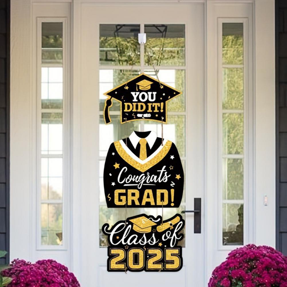 Graduation Party Decoration Class of Graduation Hanging Sign Paper Door Decorations Set for Graduation Party Congrats Grad