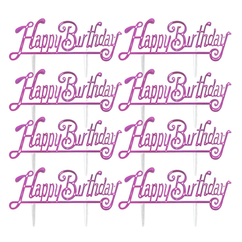 100pcs Cake Topper Stylish Decorative Cupcake Picks for Banquet Home Bar: Rosy