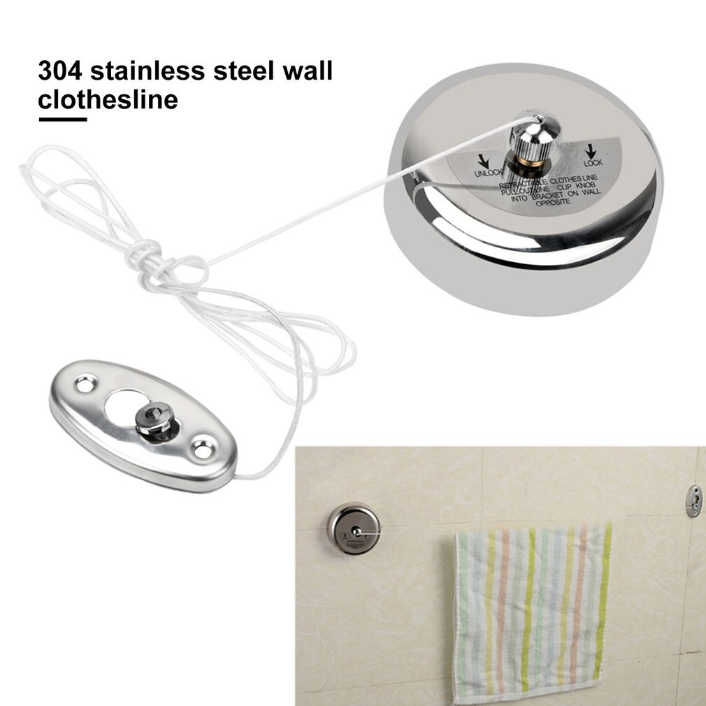 Stanless Steel Telescopic Stainless String Invisible Clothesline Retractable Clothes Dryer Hanger Hanging Clothes Line