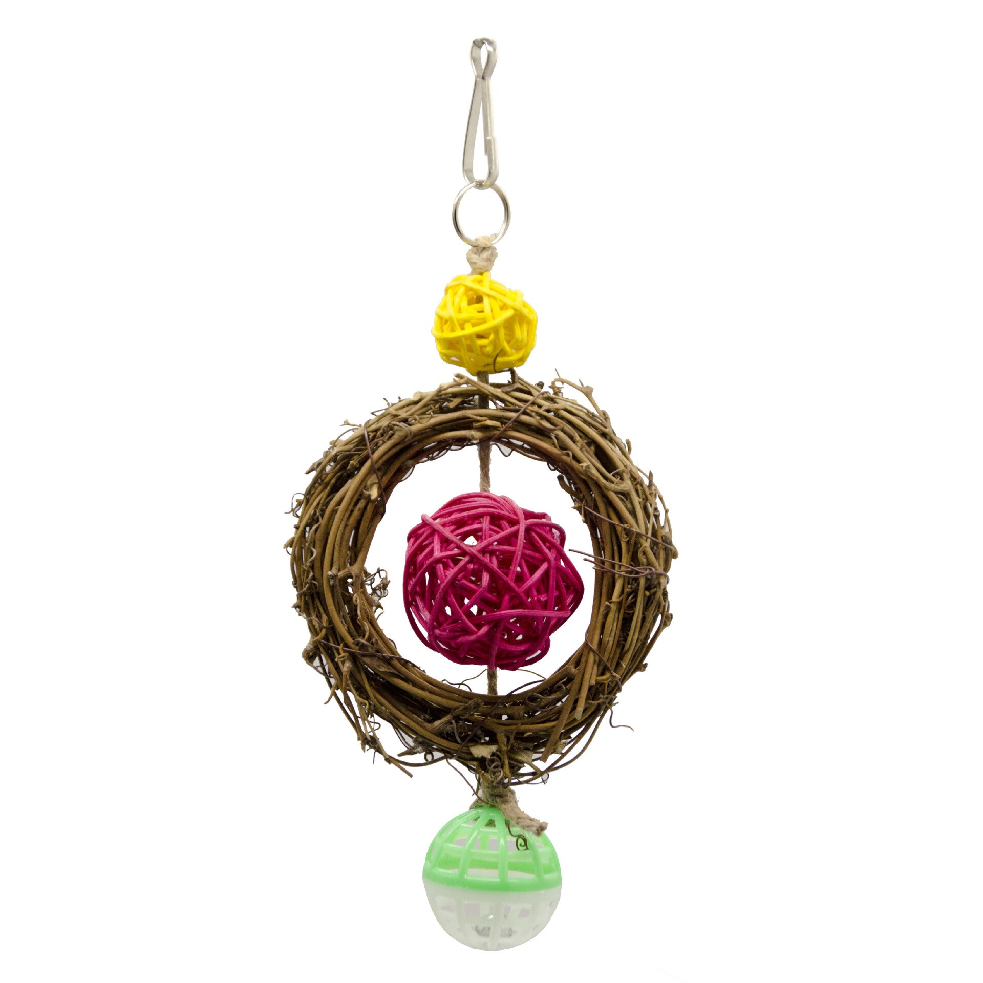 Natural chewed sepak takraw nibble toy parrot macaw African grey parrot