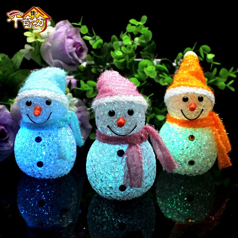 Halloween Decorations Santa Claus Snowman Apple Small Night Lamp Colorful Small Night Lamp Christmas Halloween Colorful Lights