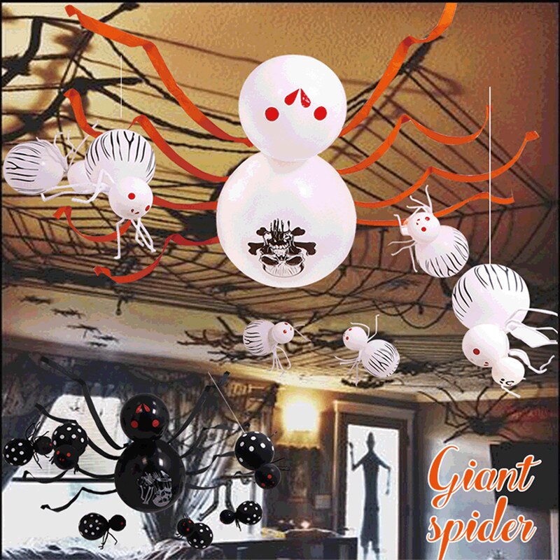 Cartoon Halloween Latex Balloon Giant Spider Balloon Combination Inflatable Toy Balloon Halloween Decoration Ball