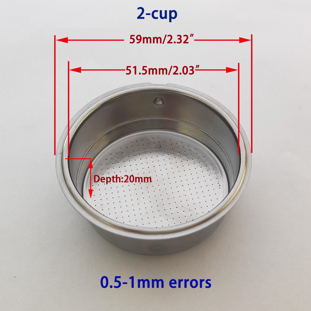 51mm Coffee Portafilter Filter With Pressure Basket for Homix Hibrew Oster Cecotec Phico Brayer br1101 Gypas Coffee Machine