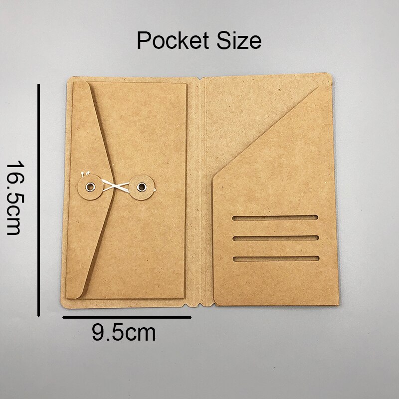 Fromthenon Kraft Paper Envelope Organizer For Midori Travelers Notebook Diary Refills Planner Accessories Tickets Cards Passport: Pocket 16.5 x 9cm