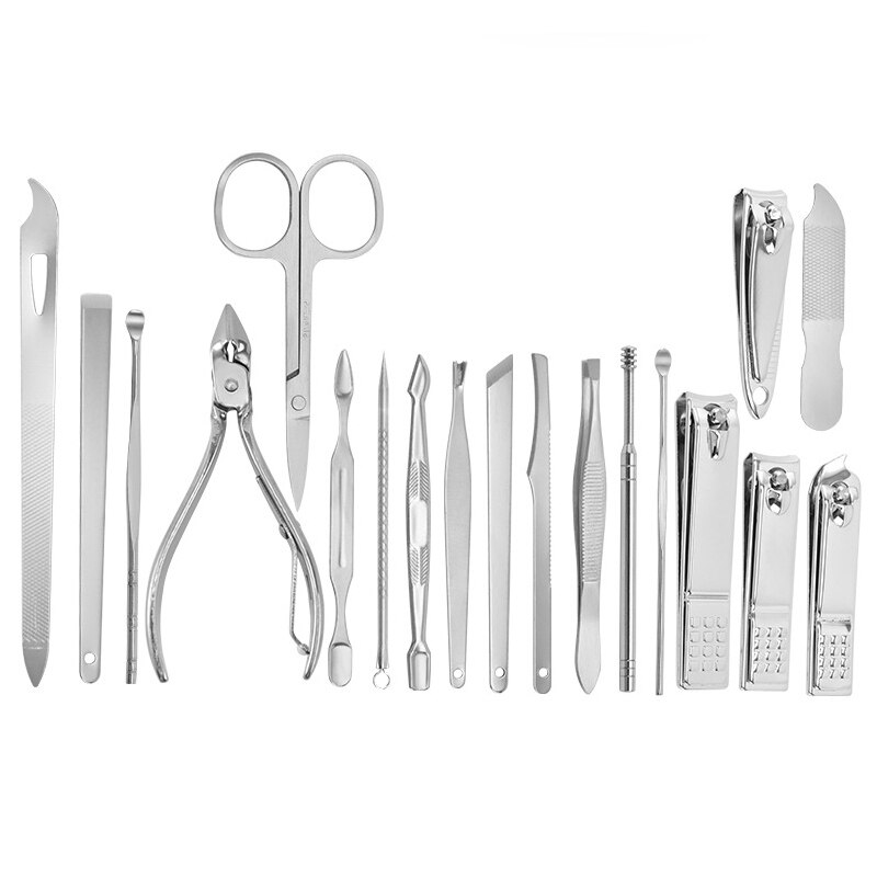 19pcs/set Pruning Nail Clippers Cutting Pliers Set Single Nail Groove Pedicure Inflammation Dead Skin Clipper Tool Home Tool