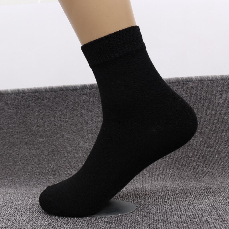 10Stck = 5 Paar Herren Baumwolle Kleid Socken Plus Große Große Größe 44, 45, 46, 47, 48, Geschäft Kleid socken Calcetines Klassische Sox Meias: A Schwarz