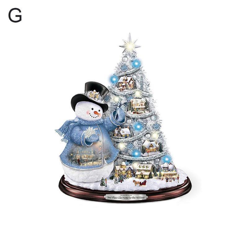 Christmas Tree Rotating Sculpture Train Decorations Window For Home Pared Adesivos De Paste Christmas Stickers Paste Decora F6M0: G