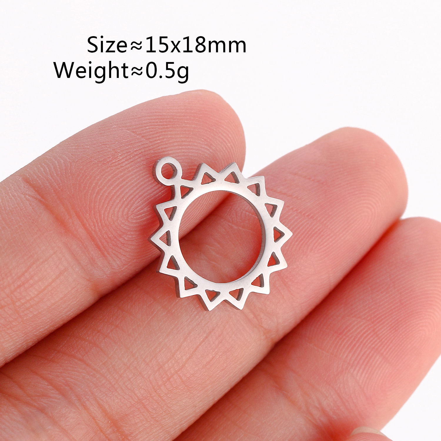 Breloques lune, soleil et étoile en acier inoxydable, 5 pièces, accessoires de fabrication de bijoux, fournitures, collier, Bracelet, pendentifs célestes, résultats: MARRON