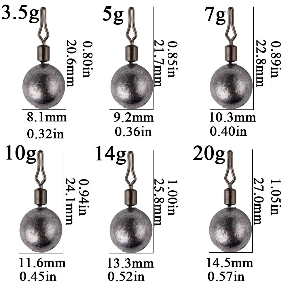 Lot De 50 Plombs Drop Shot Cylindriques Pour Pêche - Poids Répartis, émerillon 360° - Eau Douce Et Eau Salée