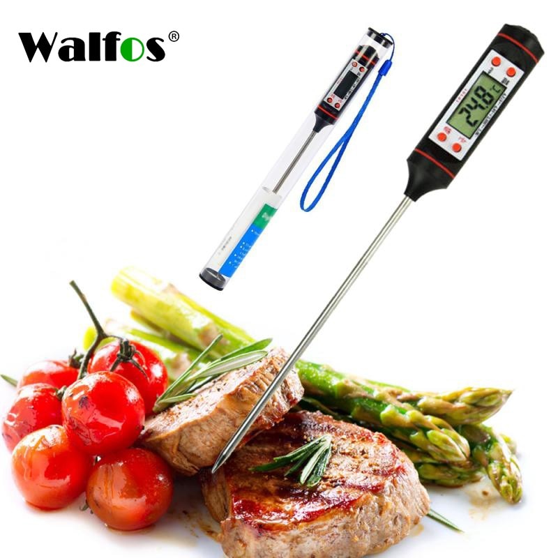 Walfos Digitale Probe Oven Vlees Thermometer Kitchen Bbq Voedsel Thermometer Koken Rvs Opvouwbaar Probe Vlees Turkije