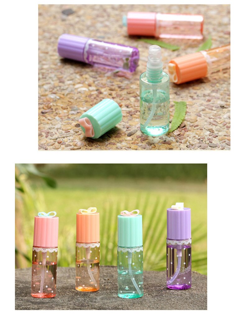 3Pcs Clear 35 Ml Lege Spray Fles Reizen Doorzichtige Plastic Parfum Verstuiver Willekeurige Kleur