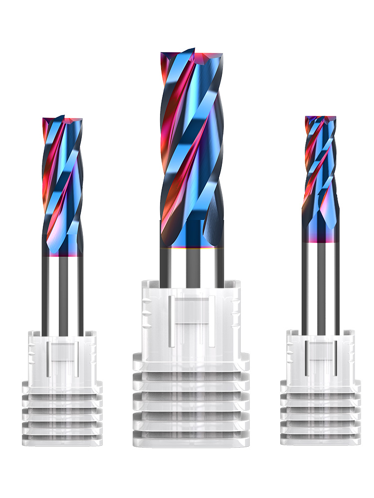 Fresa de extremo de carburo HRC65 de 4 flautas, herramientas de corte CNC, fresas de fresado de carburo de aleación, fresa de acero de tungsteno, broca enrutadora cuadrada