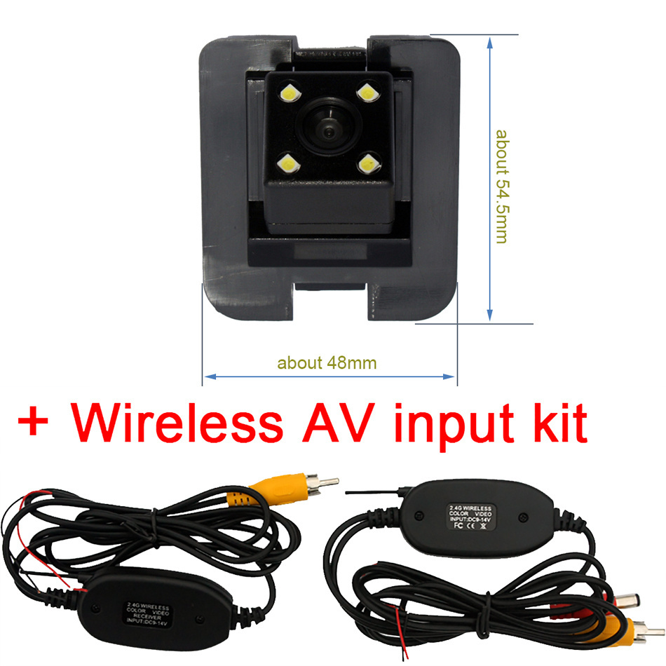 Caméra de recul pour voiture, pour Mercedes Benz W204 W212 W221 S600 S550 S500 S450: 4led Wireless