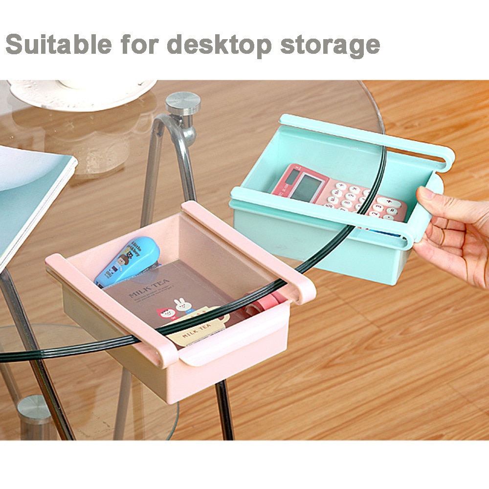 Mini ABS Slide Kitchen Fridge Freezer Space Saver Organization Storage Rack Bathroom Shelf Refrigerator Food Container Dec 18th