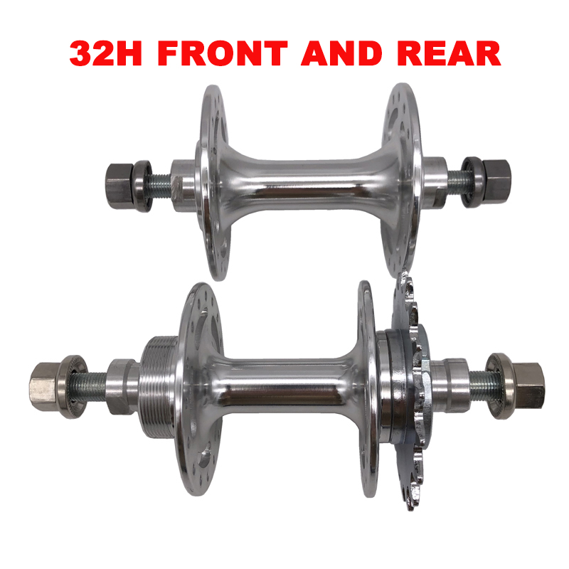 MAXFORD bicicleta Fixie Hub bicicleta cubo de aluminio rueda libre rodamiento sellado 32H 36H piñón fijo bicicleta pista piezas de ciclismo: Verde