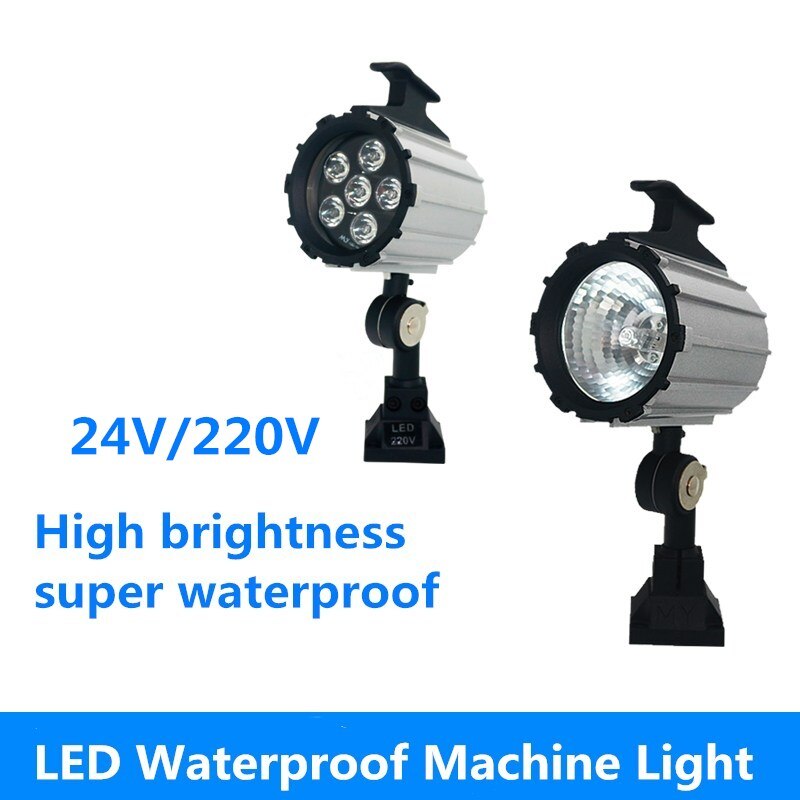 6W/7W /9W LED Machine Tool Operation Light Long Arm Foldable Waterproof Energy-Saving CNC Lathe Equipment Lighting 24V 220V