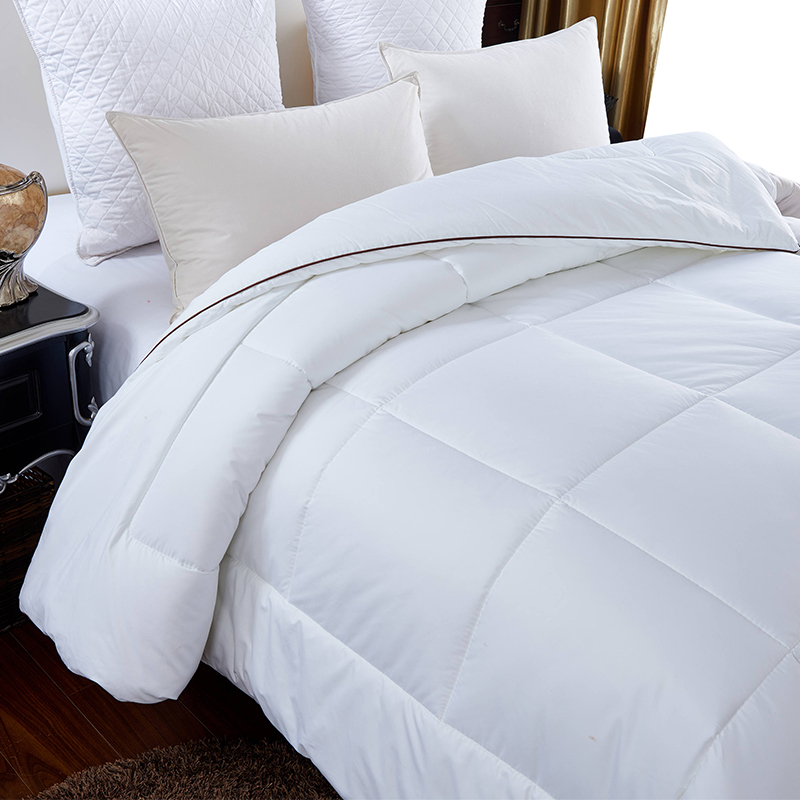 Full size microfiber vullen witte hotel dekbed bed quilts