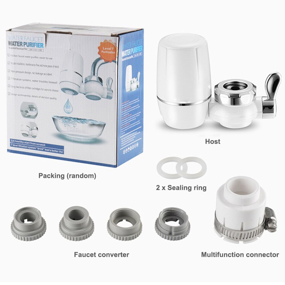 Home Faucet Water Filter System Purifier Kitchen Sink Mount Tap Water Filtration Purifier Cleaner Water Filters Home Chrome