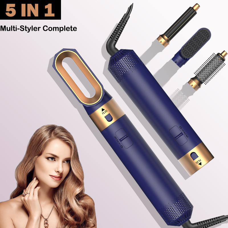Professionele 5-in-1 Föhn Kam Set Heteluchtstyler voor Curling Rechttrekken Volumizing - Haarverzorging Tool Kit voor thuisgebruik