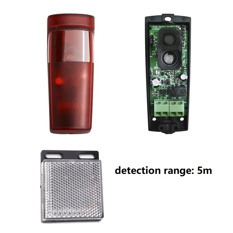 5m 7m10m range Automated Gate Safe reflective Infrared Detector Sensor Swing Sliding Garage Gate Door Safety Infrared Photocells