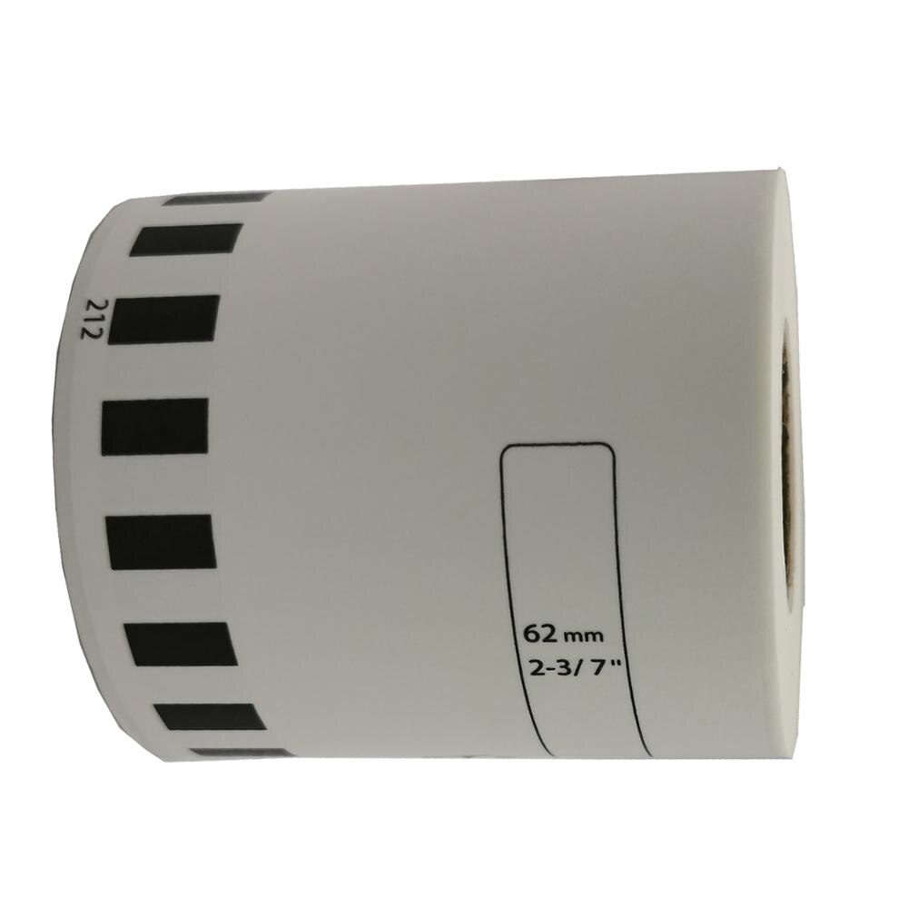 Sonar-DK-22212 Label 62mm*15.24M Continuous Compatible for Brother Label Printer White Color DK-2212 DK22212
