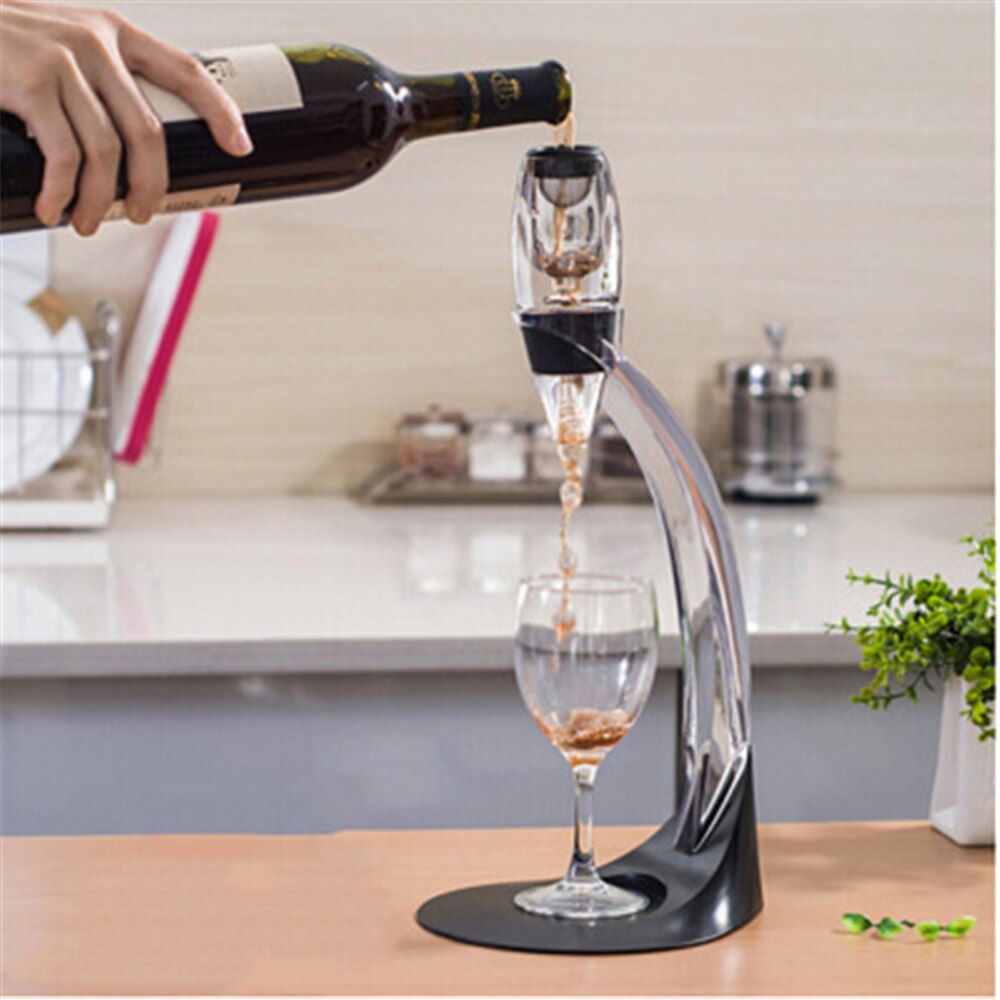 Magic Wine Aerator Set Essential Decanter Pourer With Filter Stand Holder Wine Dispenser Vodka Quick Air Aerator For Home Bar