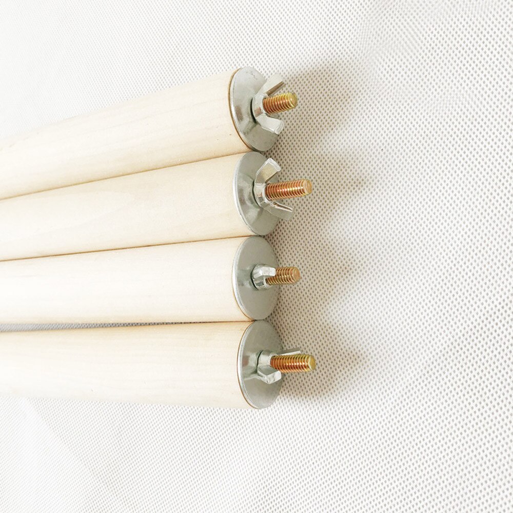 Birdcage Pet Bird Wood Stick Stand Cage Fixed Bird Perch Rack Parrot Myna Claw Clamp Holder For Dove Cockatiel Budgie