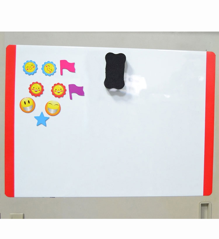 Rewritable mini fridge whiteboard sticker Note message board magnetic rounded A4 size
